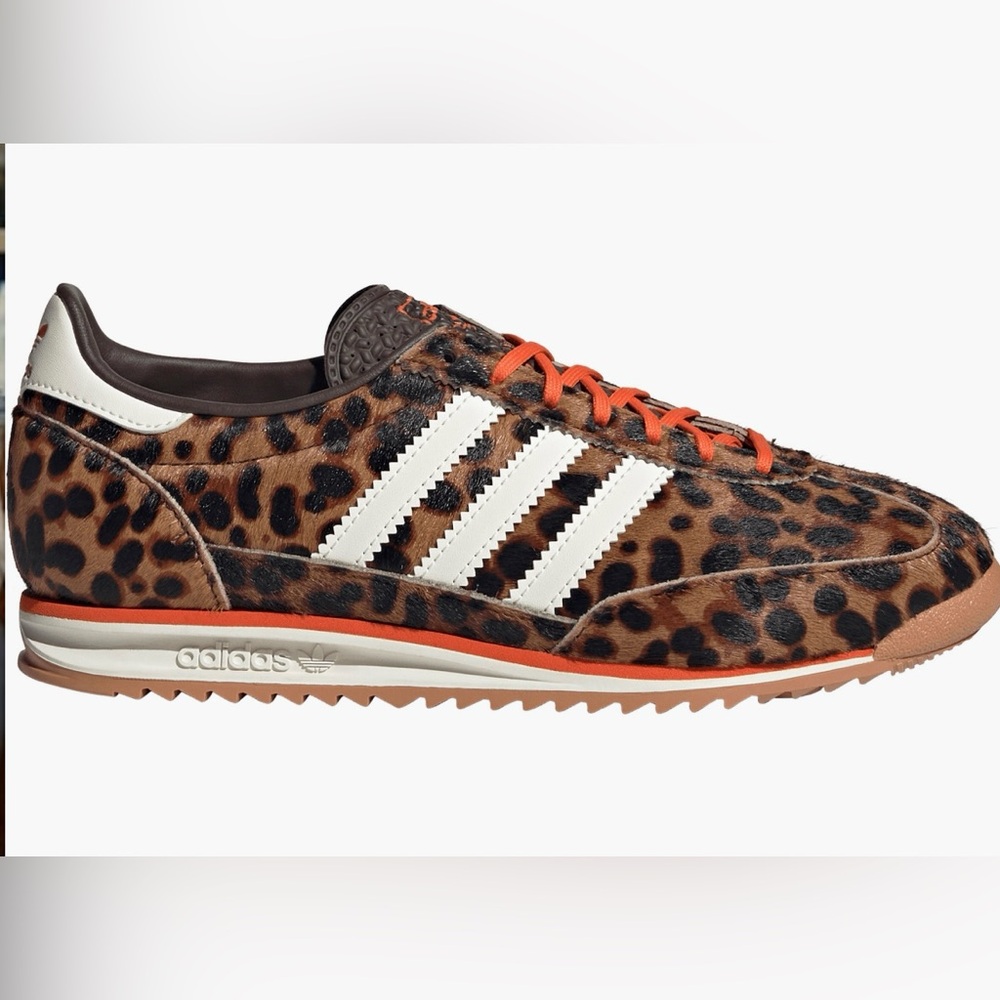 adidas SL 72 OG Leopard Print Impact Orange Sneaker New NWT - Picture 2 of 16